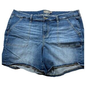 Torrid 6” Inseam Denim Utility Shorts 22 Plus Size Jean Short